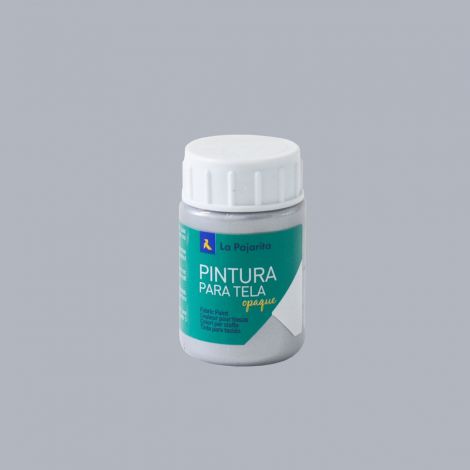 Farba do tkanin metaliczna La Pajarita 35ml, Srebrna